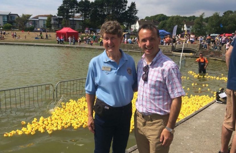 Mr Cairns at the Duck Race
