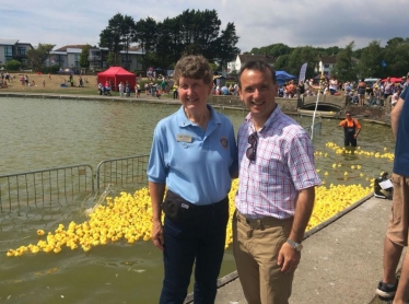 Mr Cairns at the Duck Race